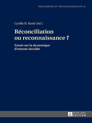 cover image of Réconciliation ou reconnaissance ?